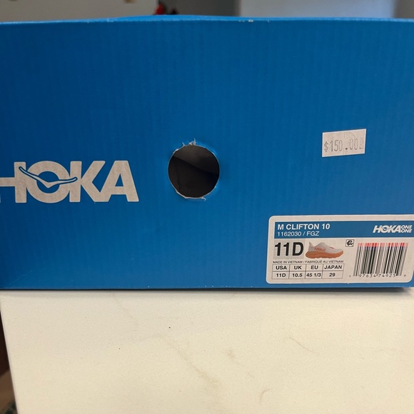Gently Used Hoka Clifton 10 in Orange and White main image 4
